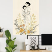 Geborgen in ihrer Umarmung Poster (Heimbüro)