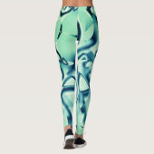 Geborgene, grünlich blaue Formen mit Minztönen Leggings (Rückseite)