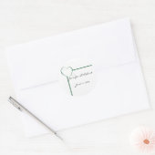 Geborgene Herzen in Emerald Green Runder Aufkleber (Umschlag)