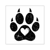 Geborgenes Herz in Hundepacken Druckholzkunst Brie Gummistempel (Prägung)