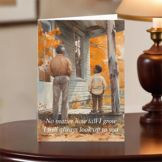 Geborgenheit und Geborgenheit zum Vatertag Karte