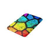 Geborstene Regenbogen-Glasmalerei-Kunst Badematte (Schrägansicht)