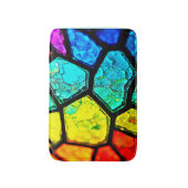 Geborstene Regenbogen-Glasmalerei-Kunst Badematte (Vorderseite Vertikal)