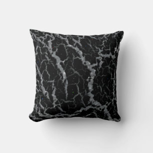 Geborstene Space Lava - Glitter Silber Kissen