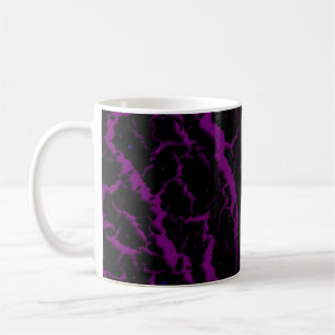 Geborstene Weltraumlava - Lila Kaffeetasse