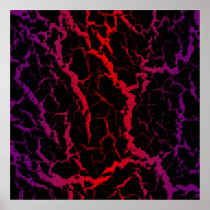 Geborstene Weltraumlava - Lila/Rot Poster