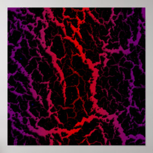 Geborstene Weltraumlava - Lila/Rot Poster