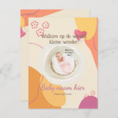 Gebortekaartje voor de kleine Staunen Einladungspostkarte (Vorne/Hinten)