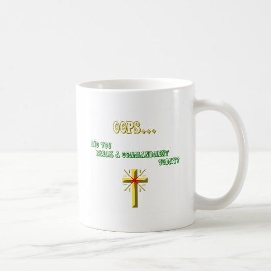 Gebot-Christliche Kaffeetasse (Rechts)