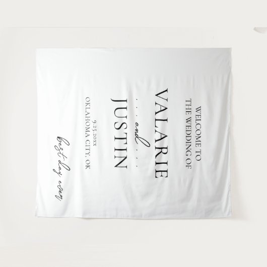 Gebot für Hochzeiten Extravaganter Schriftart Wandteppich (Vorderseite (Horizontal))