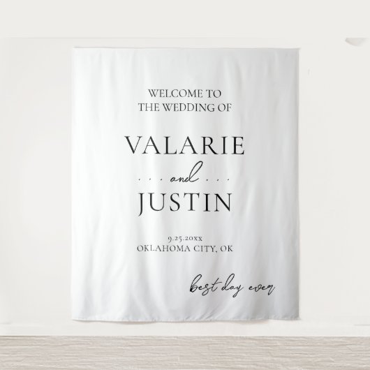 Gebot für Hochzeiten Extravaganter Schriftart Wandteppich (Vorderseite)