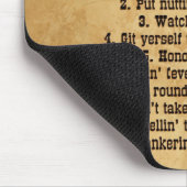 Gebote MOUSEPAD des Cowgirl-10 (Ecke)