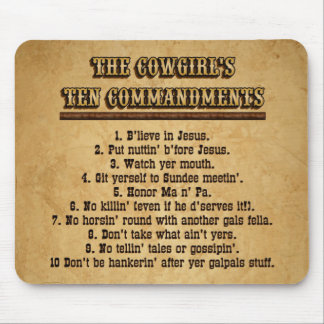 Gebote MOUSEPAD des Cowgirl-10