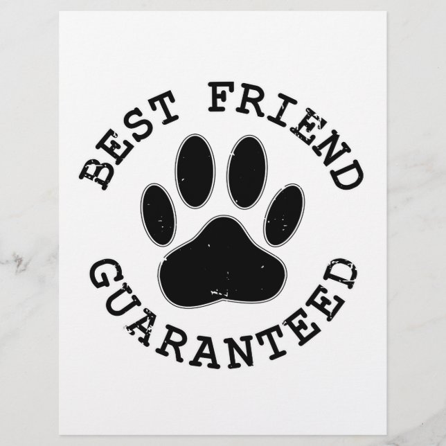 Geboten Hund Paw Bester Freund garantiert (Vorderseite)