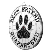 Geboten Hund Paw Bester Freund garantiert Dartscheibe (Vorderseite rechts)