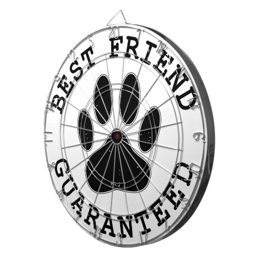 Geboten Hund Paw Bester Freund garantiert Dartscheibe (Vorderseite rechts)