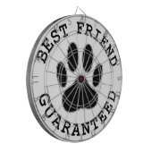 Geboten Hund Paw Bester Freund garantiert Dartscheibe (Vorderseite Links)