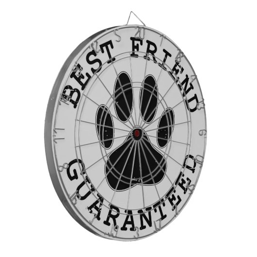 Geboten Hund Paw Bester Freund garantiert Dartscheibe (Vorderseite Links)