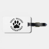 Geboten Hund Paw Bester Freund garantiert Gepäckanhänger (Rückseite horizontal)
