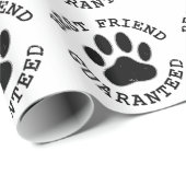 Geboten Hund Paw Bester Freund garantiert Geschenkpapier (Rolleneckpunkt)