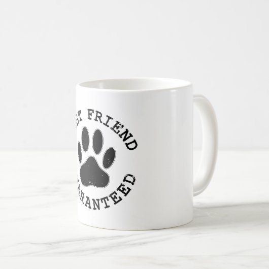 Geboten Hund Paw Bester Freund garantiert Kaffeetasse (VorderseiteRechts)