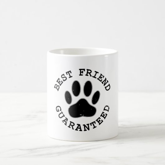 Geboten Hund Paw Bester Freund garantiert Kaffeetasse (Mittel)