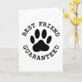 Geboten Hund Paw Bester Freund garantiert Karte (Gelbe Blume)