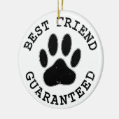 Geboten Hund Paw Bester Freund garantiert Keramikornament (Links)