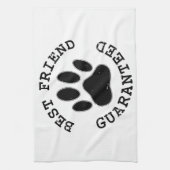 Geboten Hund Paw Bester Freund garantiert Küchentuch (Vertikal)