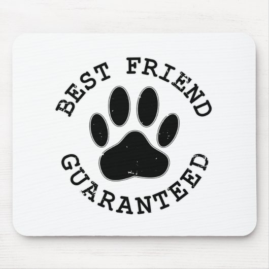 Geboten Hund Paw Bester Freund garantiert Mousepad (Vorne)