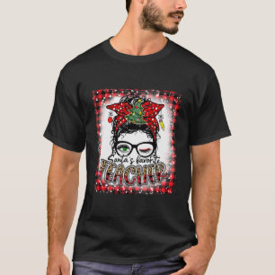 Geboten Santa's Lieblings-Lehrerin Messy Bun Chris T-Shirt