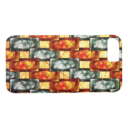 Geboten und grün, rechteckig, gefärbt Case-Mate iPhone hülle (Rückseite (Horizontal))