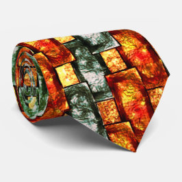 Geboten und grün, rechteckige Plaques Krawatte