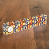 Geboten und grün, rechteckige Plaques Namensplakette (Seite)