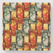 Geboten und grün, rechteckige Plaques Steinuntersetzer (Vorderseite)