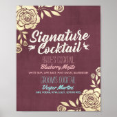 Gebotene goldene Rose - Geborgenes Menü Poster (Vorne)