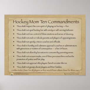 Gebotplakat der Hockey-Mama-zehn Poster