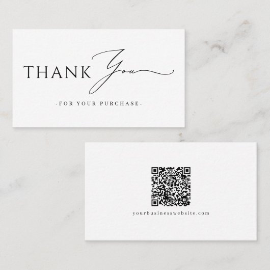 Gebrandete Dankeschön-QR-Code-Website Visitenkarte (Vorne/Hinten)