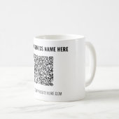 Gebrandeter Ihr QR-Code und Text Kaffeebecher Beis Kaffeetasse (VorderseiteRechts)