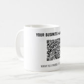 Gebrandeter Ihr QR-Code und Text Kaffeebecher Beis Kaffeetasse (Vorderseite Links)