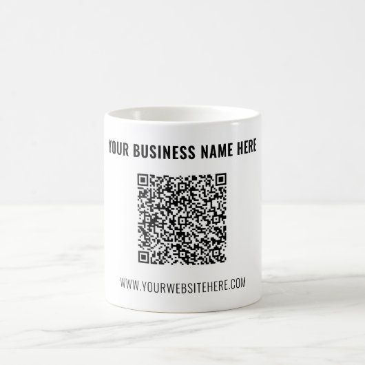 Gebrandeter Ihr QR-Code und Text Kaffeebecher Beis Kaffeetasse (Mittel)