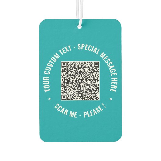 Gebrandeter QR-Code für Auto-Luftverbesserer mit i Autolufterfrischer (Rückseite)