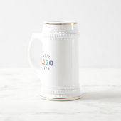 Gebrandeter Stein mit Ihrem Logo Bierglas (Vorderseite Links)