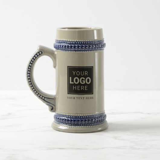 Gebrandeter Stein mit Ihrem Logo Bierglas (Links)
