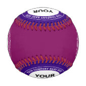 Gebrandetes Logo und Text Werbe-Baseball Baseball (Rückseite)