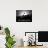 Gebrannt durch Mondlicht mit irischem Segen Poster (Heimbüro)