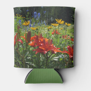 Gebrannte orange Lilien wild u. Gloriosa Dosenkühler
