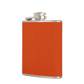 Gebrannte orange Schablone Flachmann (Links)