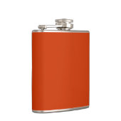 Gebrannte orange Schablone Flachmann (Rechts)
