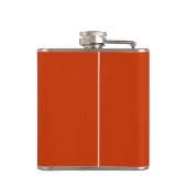 Gebrannte orange Schablone Flachmann (Rückseite)